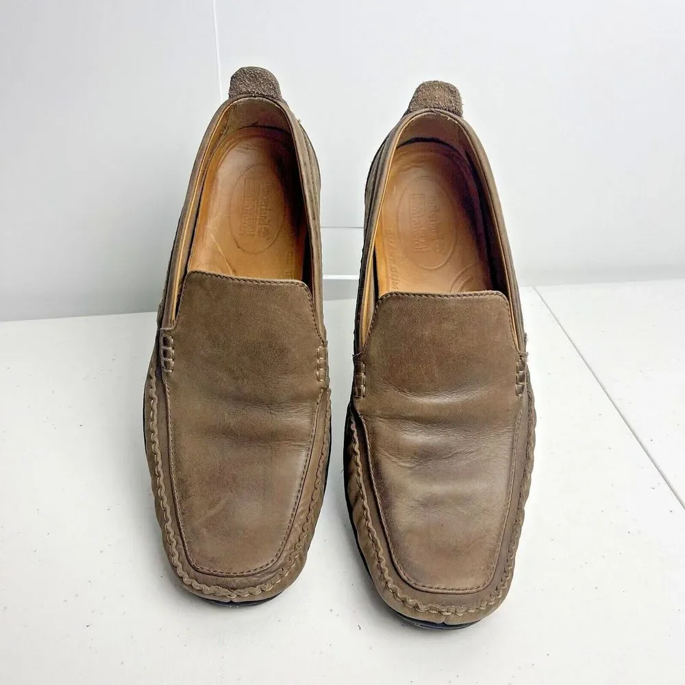 Timberland Driving Loafers Casual Slip-On Comfort Brown Leather Mens Size‎ 14M